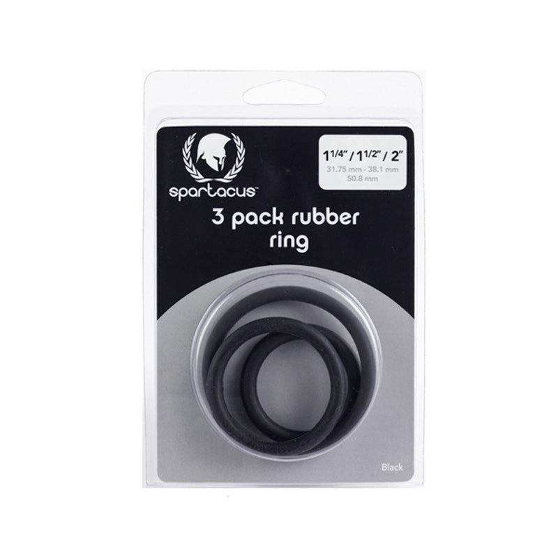 Spartacus - Spartacus Rubber Cock Ring (Set of 3) - Cockrings - Jelly/Rubber