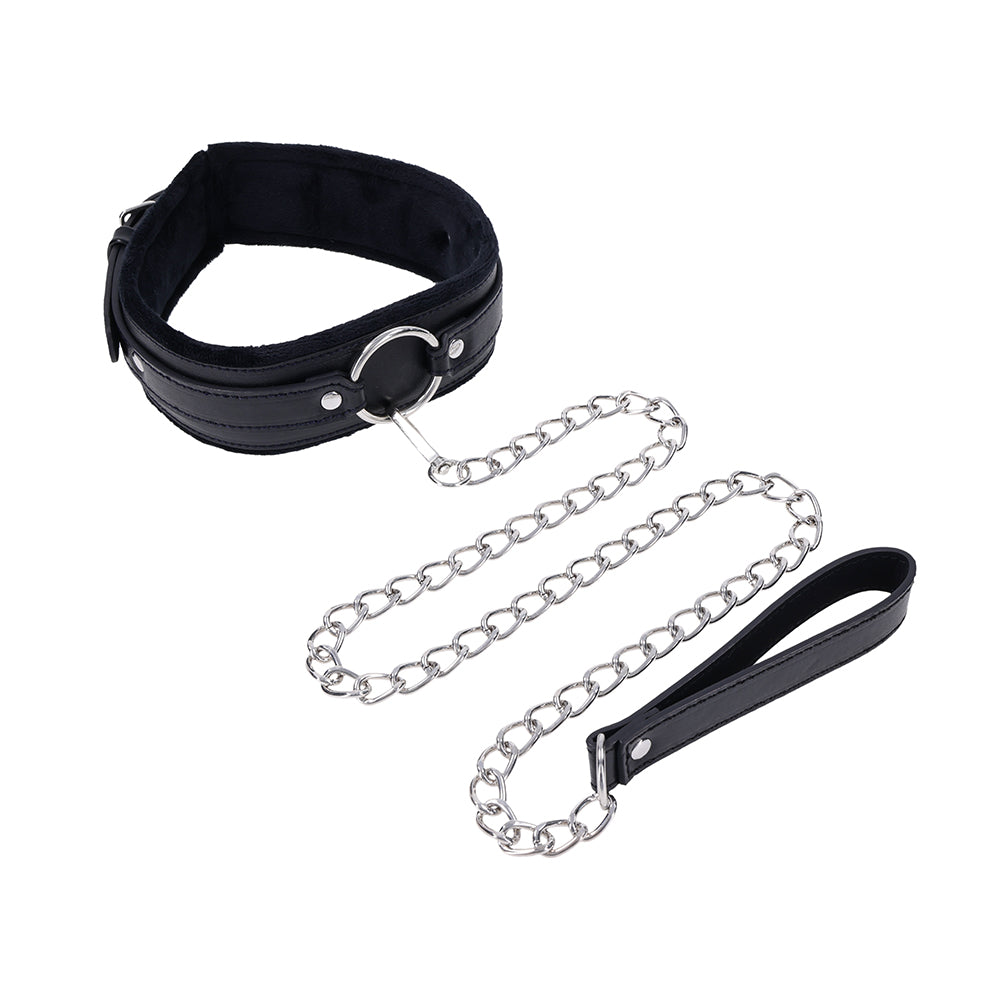Sportsheets - Sportsheets Sex & Mischief Shadow Collar and Leash - Bondage & Fetish Toys