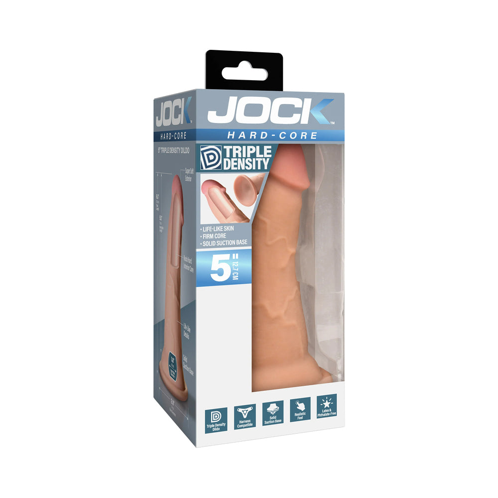 Curve Novelties - JOCK Hard-Core 5 in. Triple Density Dildo - Dildos - TPE/TPR/Elastomers