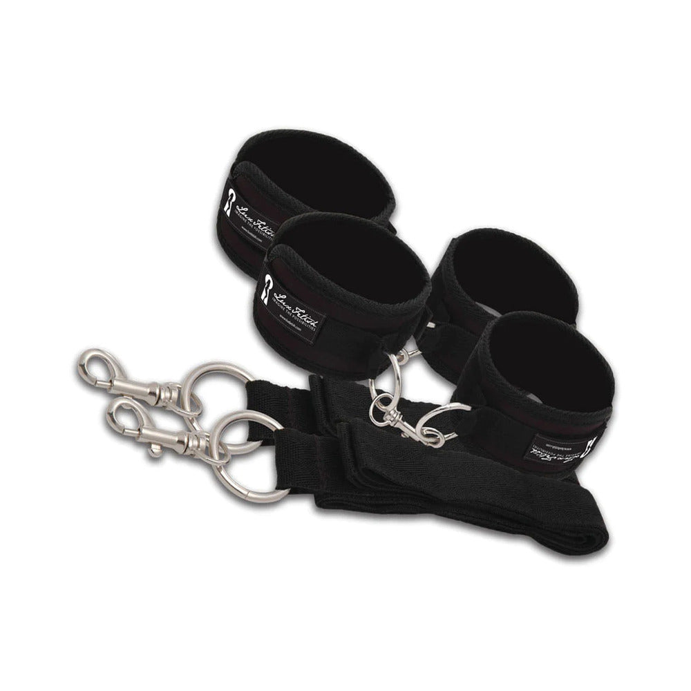 Electric Eel - Lux Fetish Bed Spreader Black - Bondage & Fetish Toys - Velcro