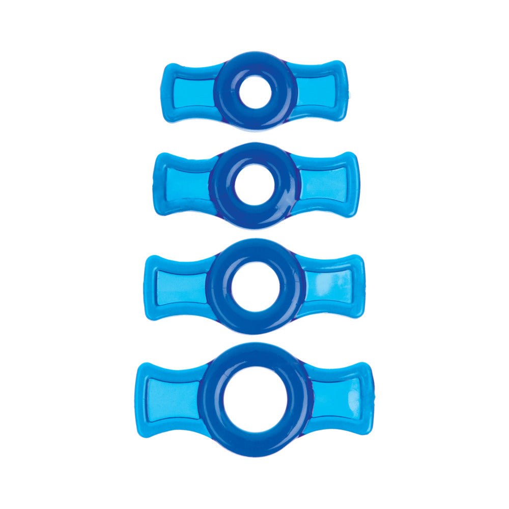 Doc Johnson - TitanMen - Cock Ring Set Blue - Cockrings - TPE/TPR/Elastomers