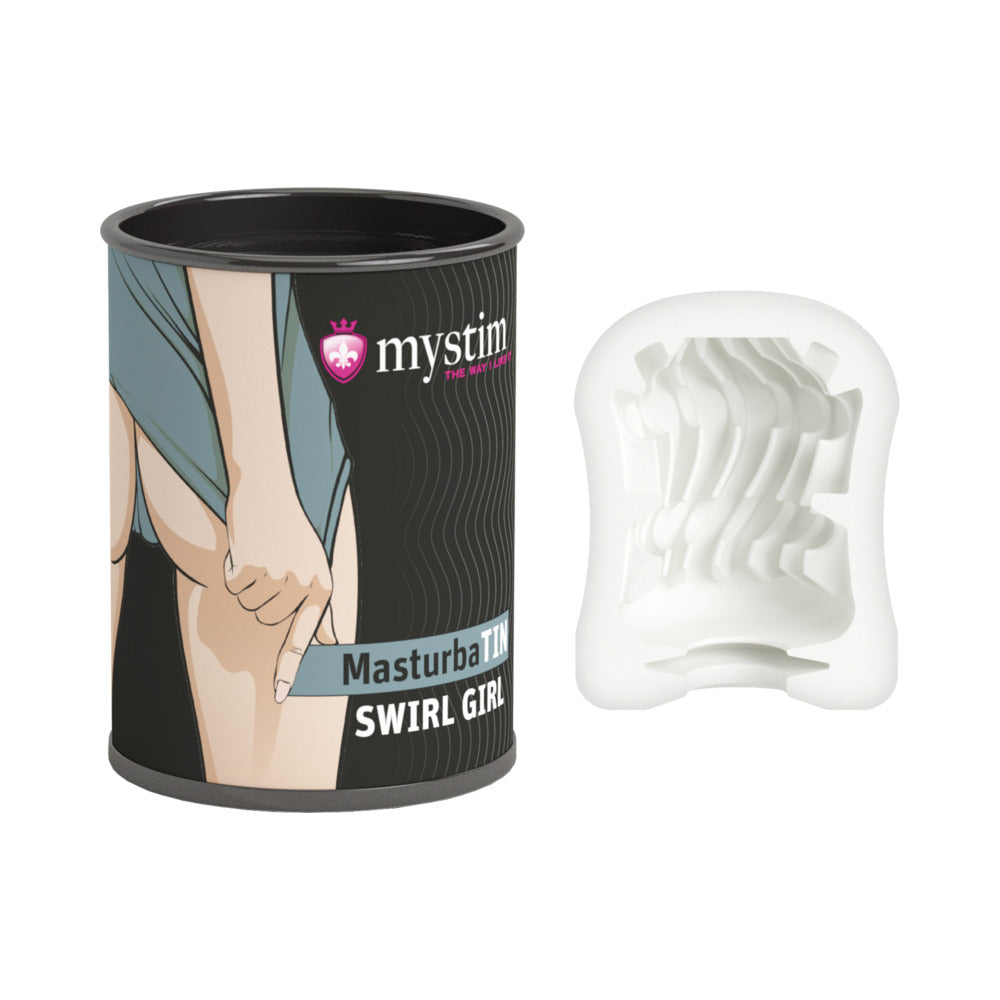 Mystim - Mystim MasturbaTIN Swirl Girl Stroker - Masturbation Aids for Males - TPE/TPR/Elastomers