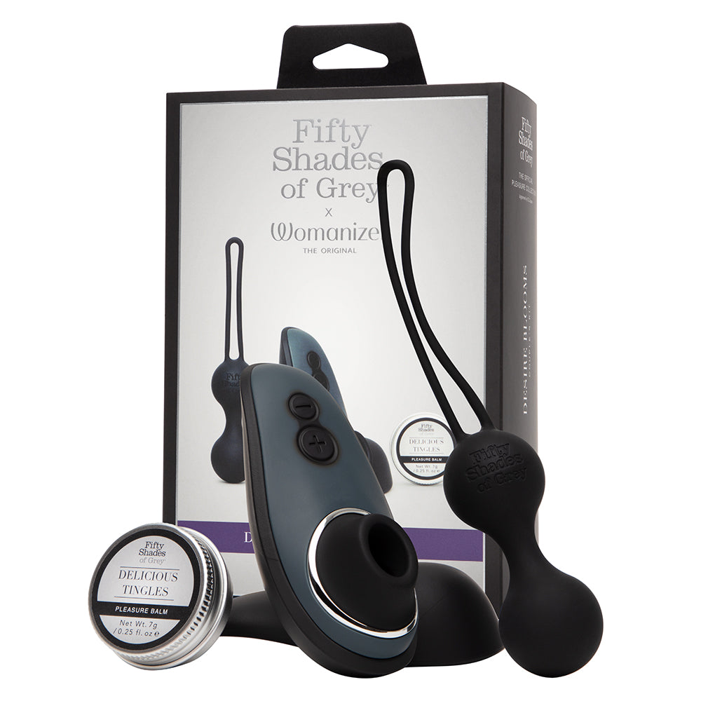 Fifty Shades of Grey - Fifty Shades of Grey Womanizer Desire Blooms Kit Black - Vibrators - Silicone