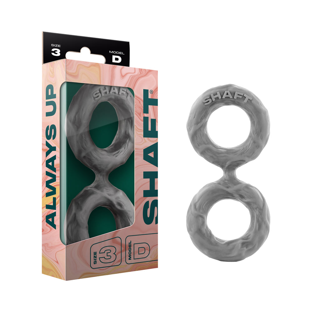 Shaft - Shaft Model D: Double C-Ring Grey Size 3 - Cockrings - Silicone