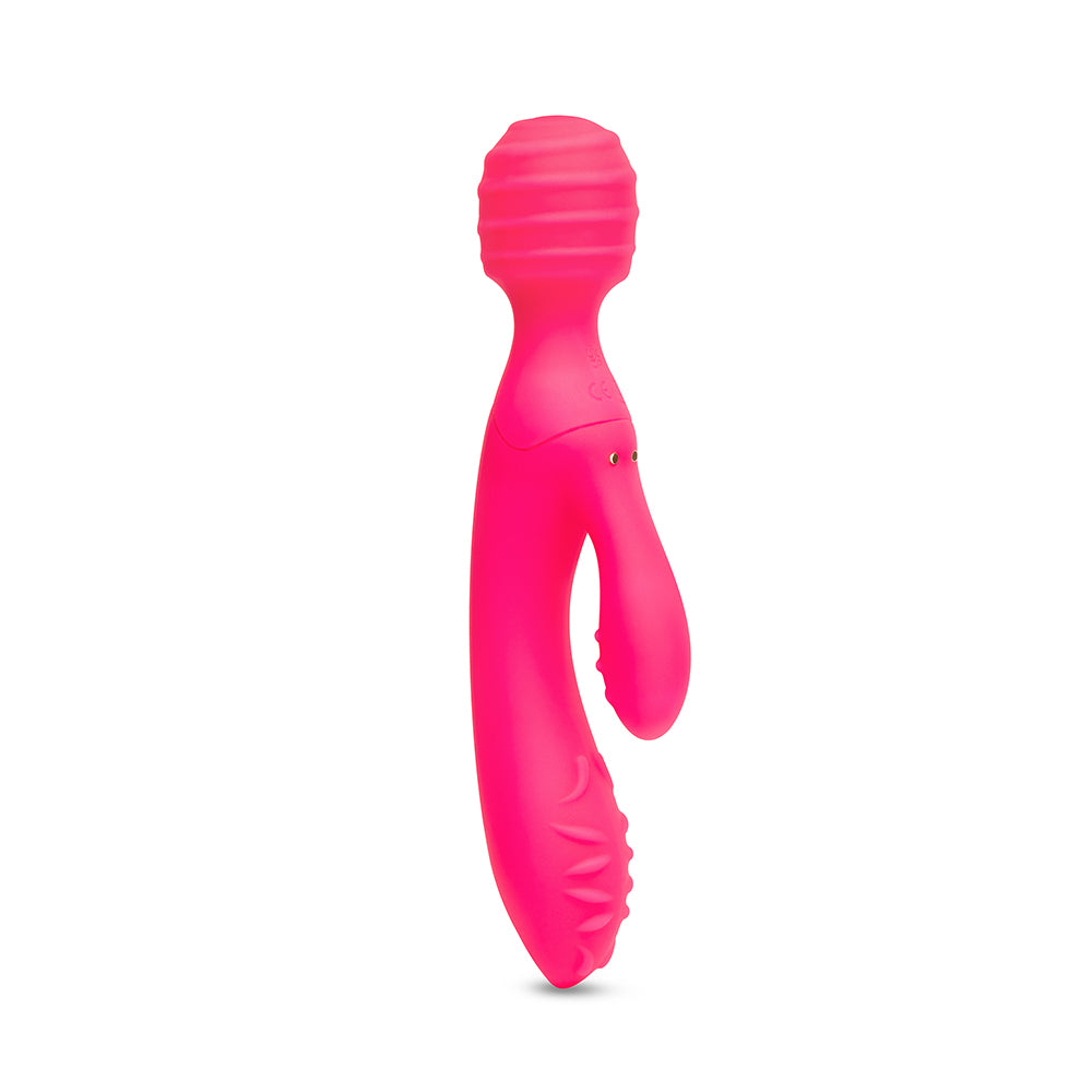 Together Toy - Together Toy Tri Delight Dual-Ended Triple Stim Wand & Rabbit Vibrator - Vibrators