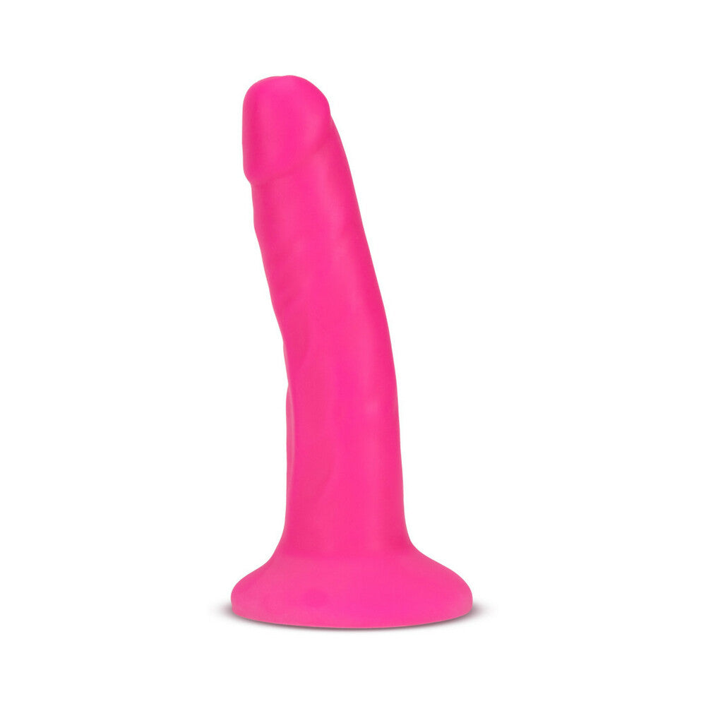 Blush - Neo Elite 6 in. Silicone Dual Density Dildo Neon Pink - Dildos - Silicone
