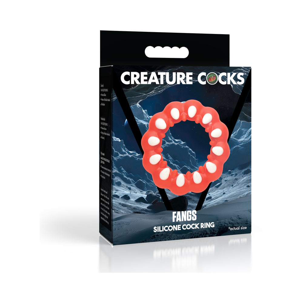 XR Brands - Creature Cocks Fangs Silicone Cock Ring - Cockrings - Silicone