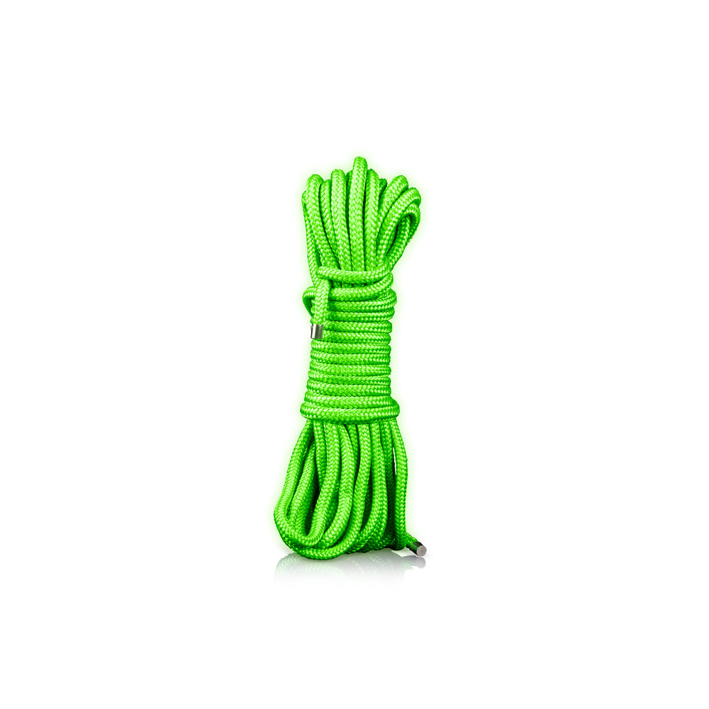 Shots - Ouch! Glow in the Dark Rope 10 m / 33 ft. Neon Green - Bondage & Fetish Toys - Polypropylene