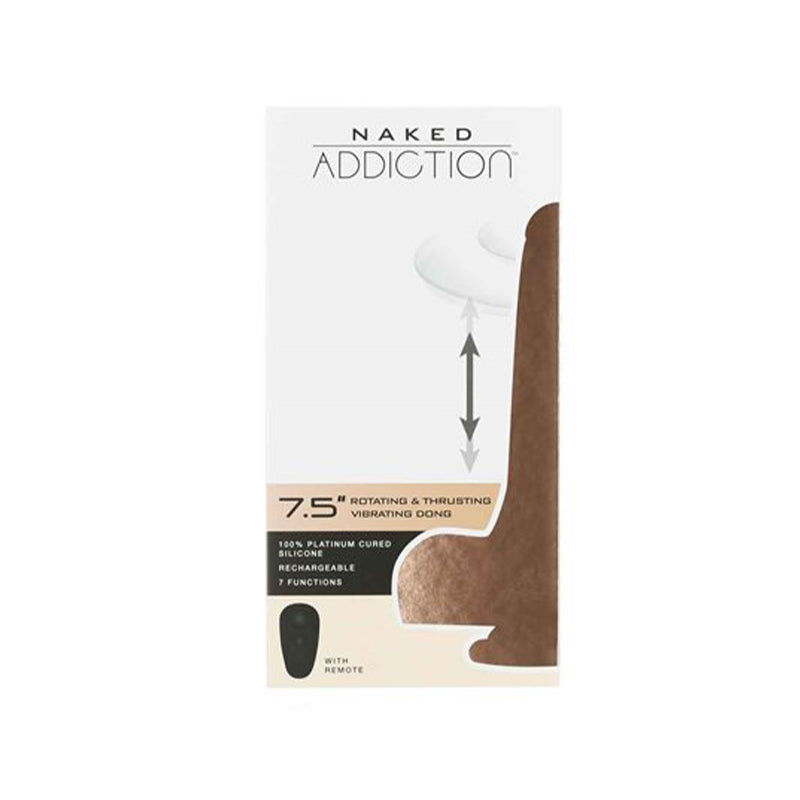 BMS - Naked Addiction The Freak 7.5 in. Rotating & Thrusting Vibrating Dildo Beige - Dildos - Silicone