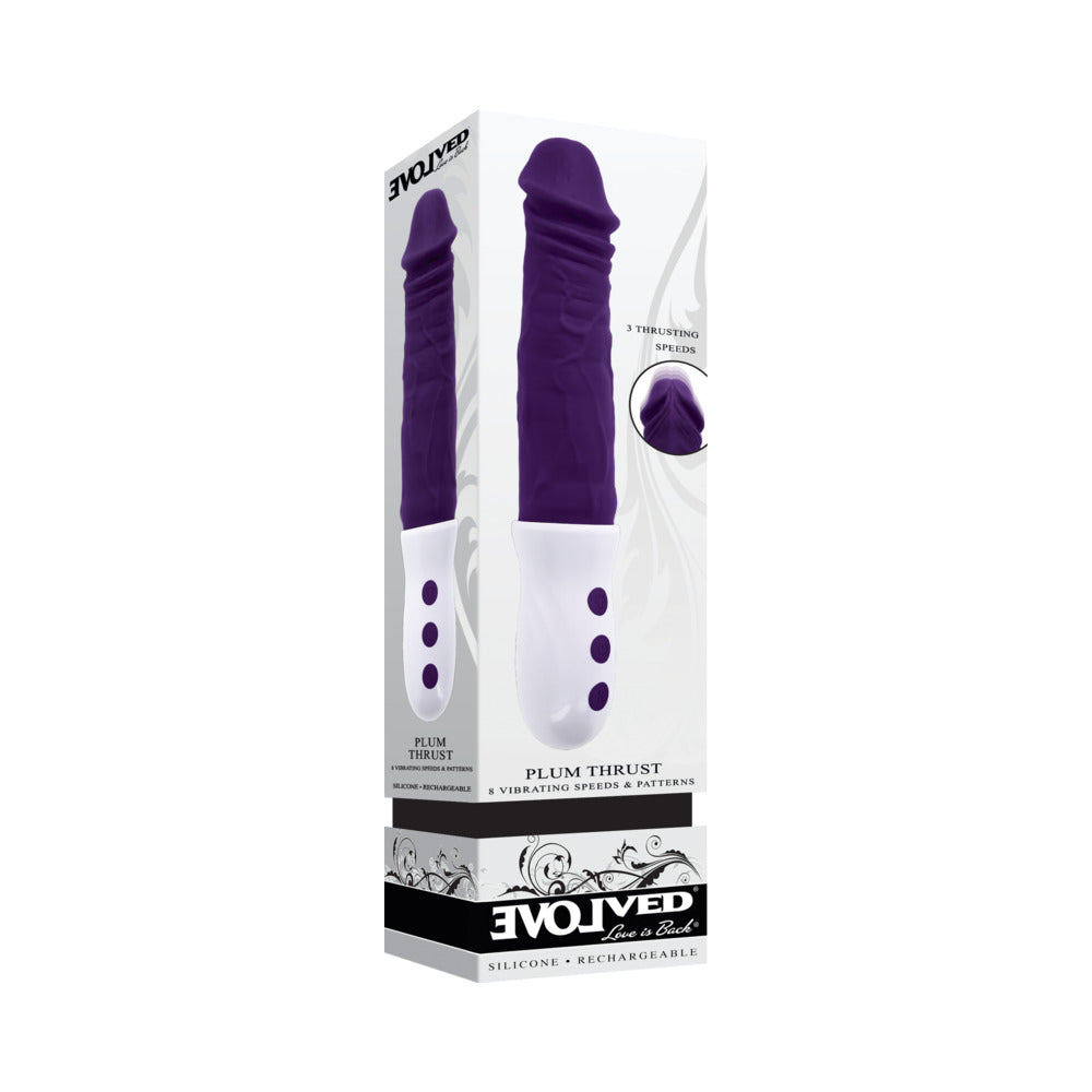 Evolved - Evolved Plum Thrust Rechargeable Thrusting Vibe Silicone - Vibrators - Silicone
