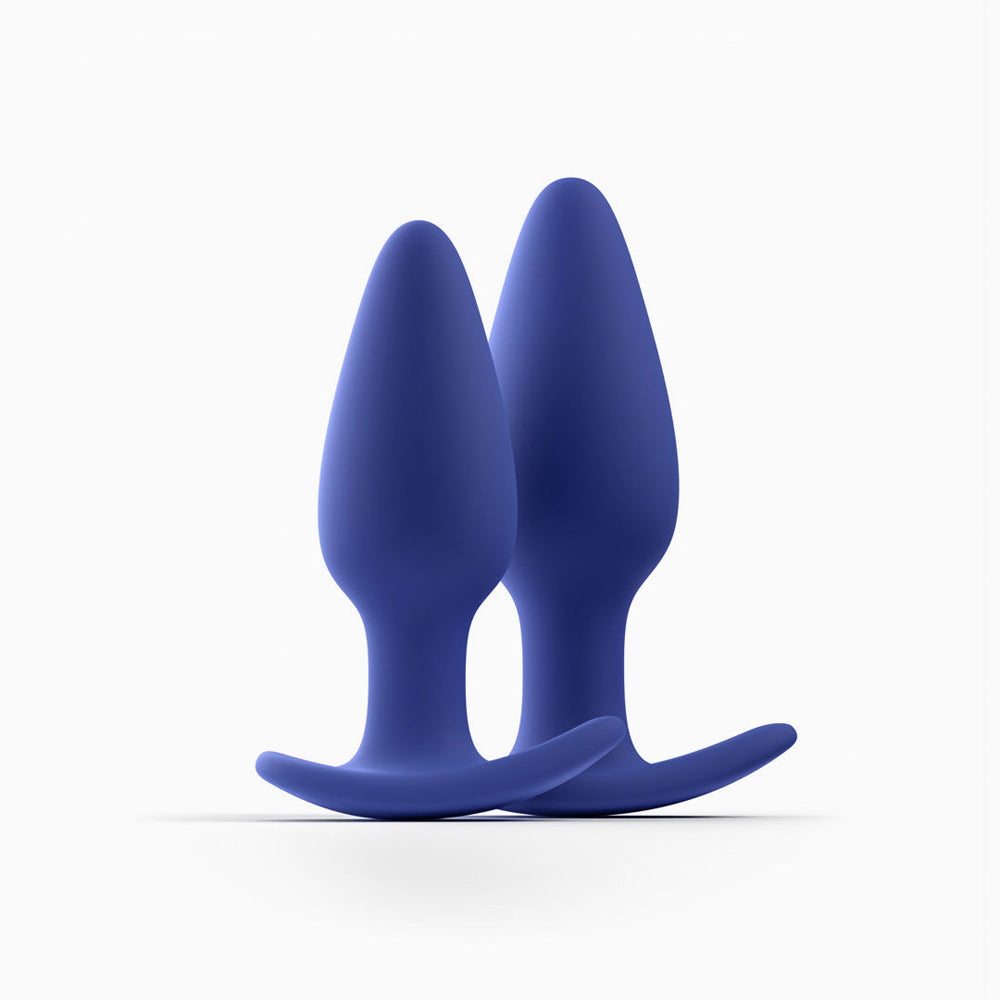 Biird - Biird Regii 2-Piece Anal Plug Set Blue - Anal Toys & Stimulators - Silicone