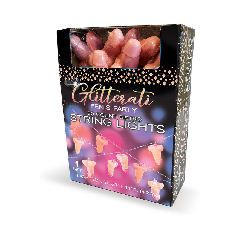 Little Genie - Glitterati Penis Party String Lights 14 '' - Novelties & Games - PVC