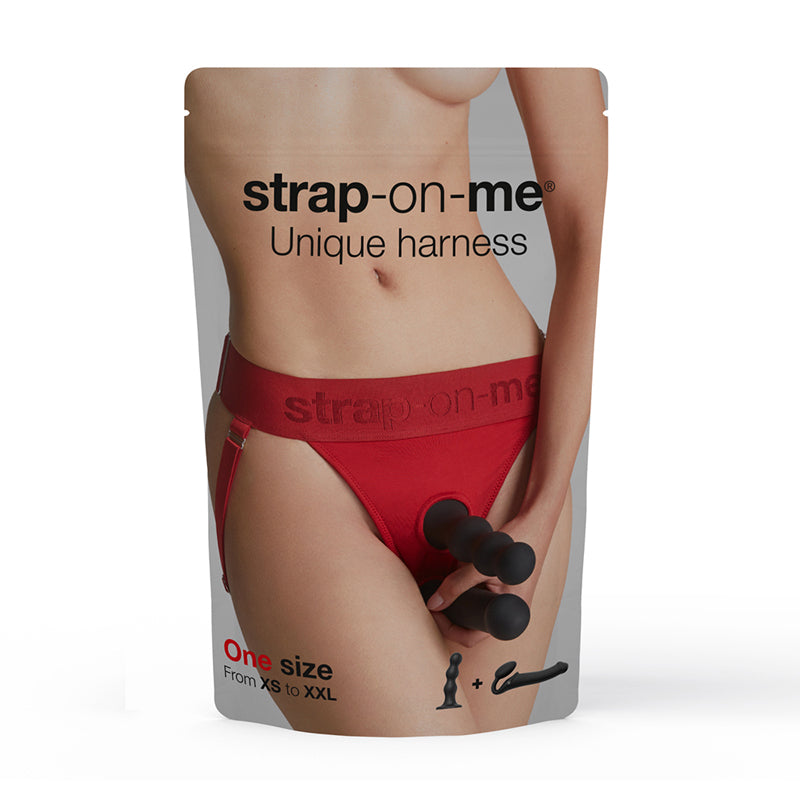 Lovely Planet - Strap-On-Me Harness Lingerie Unique One Size Red - Harnesses & Strap-Ons - Polyester