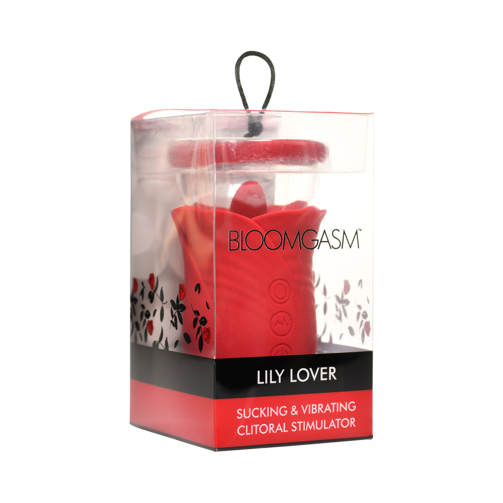 XR Brands - Bloomgasm Lily Lover Sucking & Vibrating Clitoral Stimulator - Vibrators - Silicone