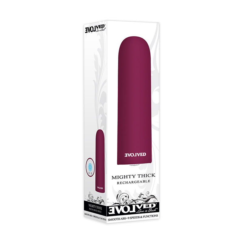 Evolved - Evolved Mighty Thick Rechargeable Bullet Vibrator Burgundy - Vibrators - ABS