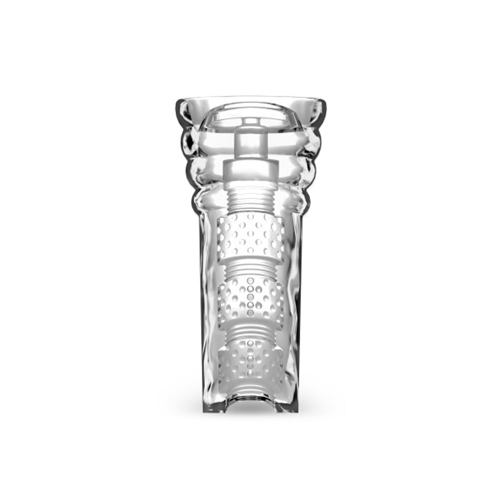 Blush - M for Men All Nighter Glow in the Dark Textured Stroker Clear - Masturbation Aids for Males - TPE/TPR/Elastomers