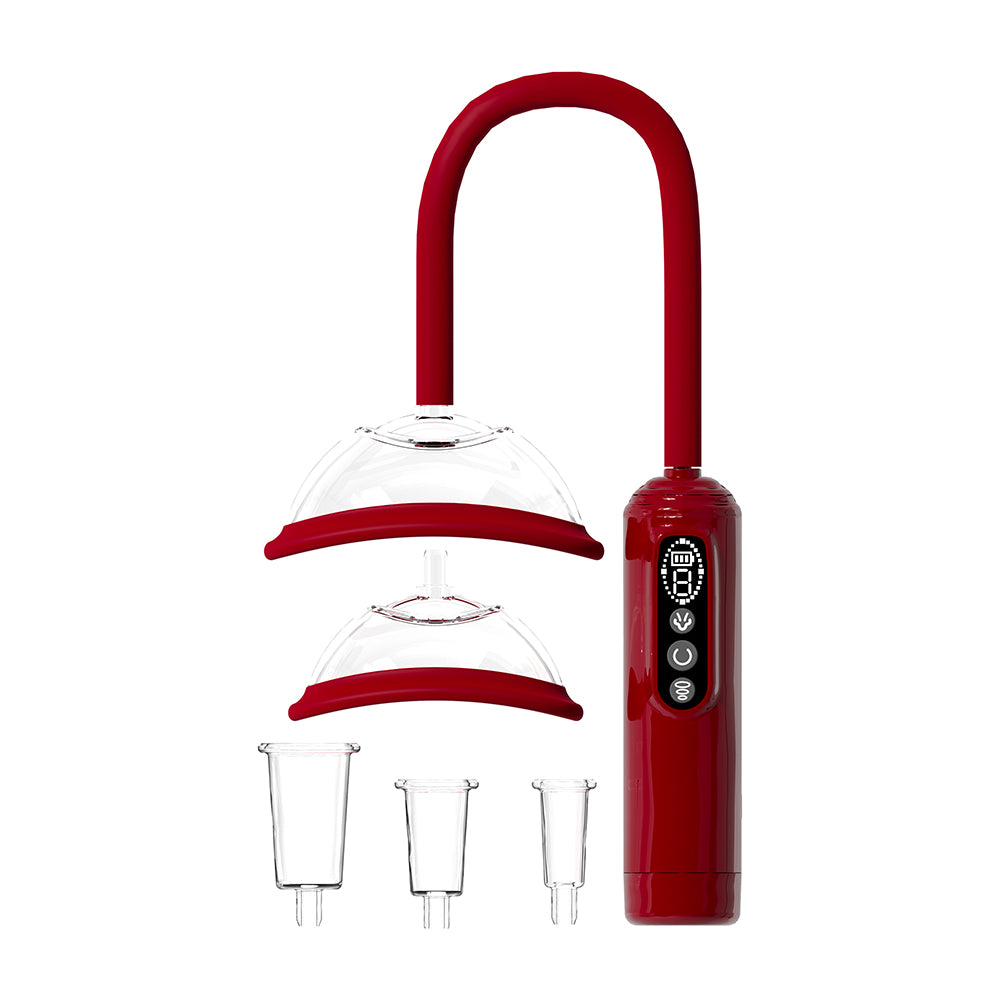 Shots - PUMPED Automatic Rechargeable Vulva, Breast & Nipple Pump Red - Pumps & Enlargers