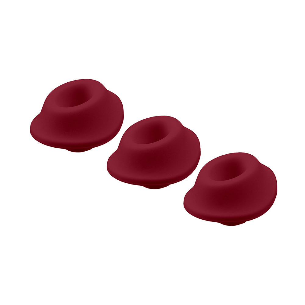 Womanizer - Womanizer 3-Pack Type A Replacement Stimulation Heads Bordeaux S - Vibrators - Silicone
