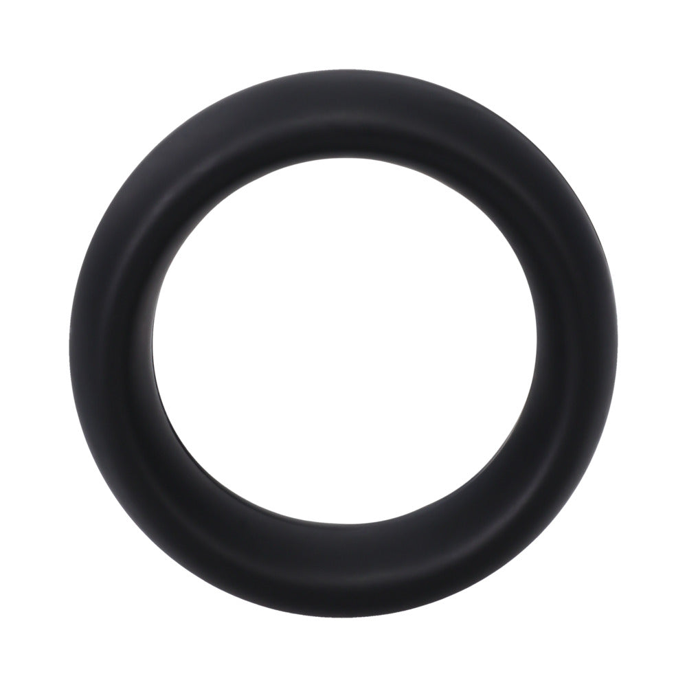 Rock Solid - Rock Solid Silicone Black C Ring, Small (1 3/4in) in a Clamshell - Cockrings - Silicone
