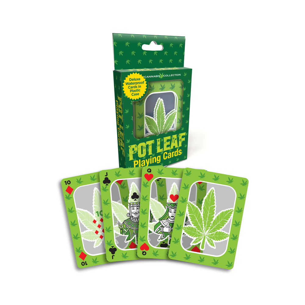 Little Genie - Pot Leaf Waterproof Playing Cards - Novelties & Games - Plastic