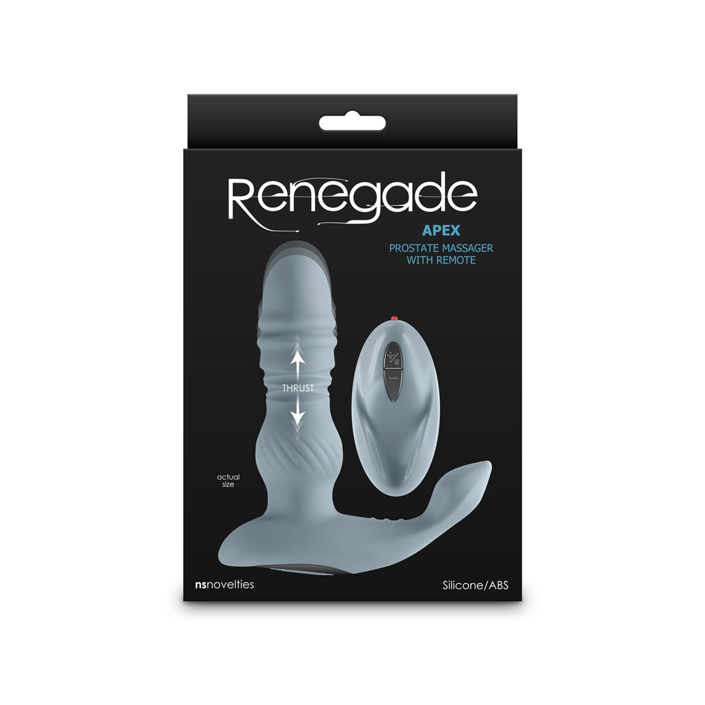 NS Novelties - Renegade Apex Gray - Anal Toys & Stimulators - Silicone