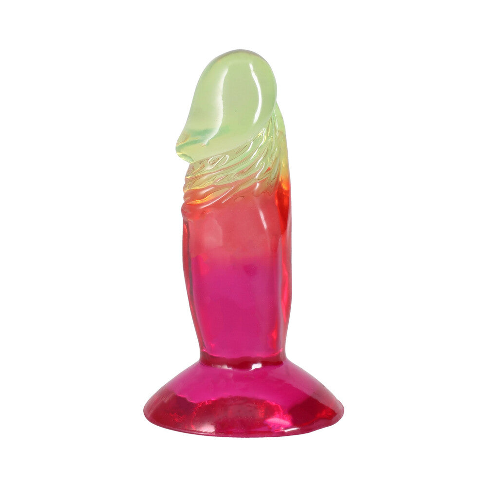 Doc Johnson - Crystal Jellies 4.5 in. Dong Rainbow - Dildos