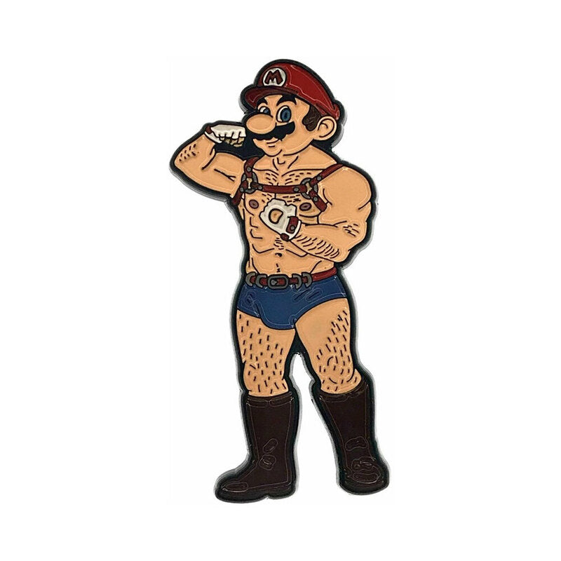 Geeky & Kinky - Geeky & Kinky Mo Enamel Pin - Novelties & Games - Metal