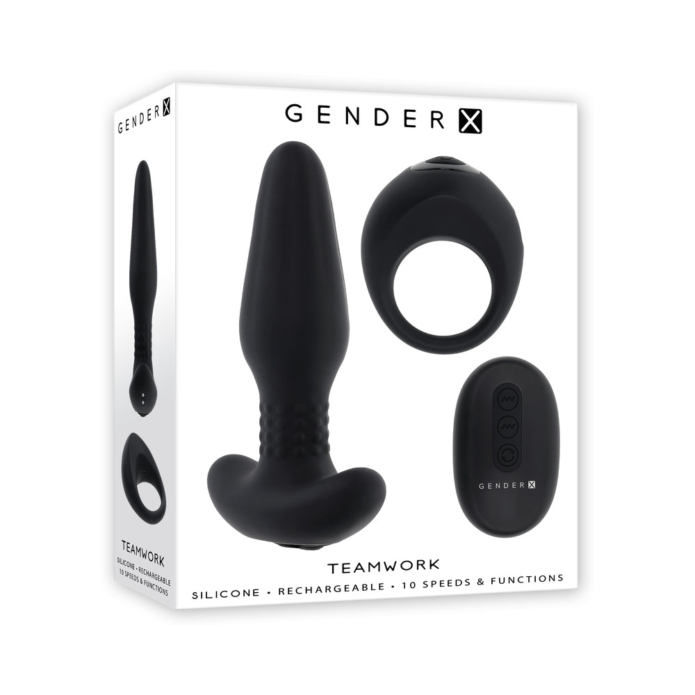Gender X - Gender X Teamwork Black - Vibrators - Silicone