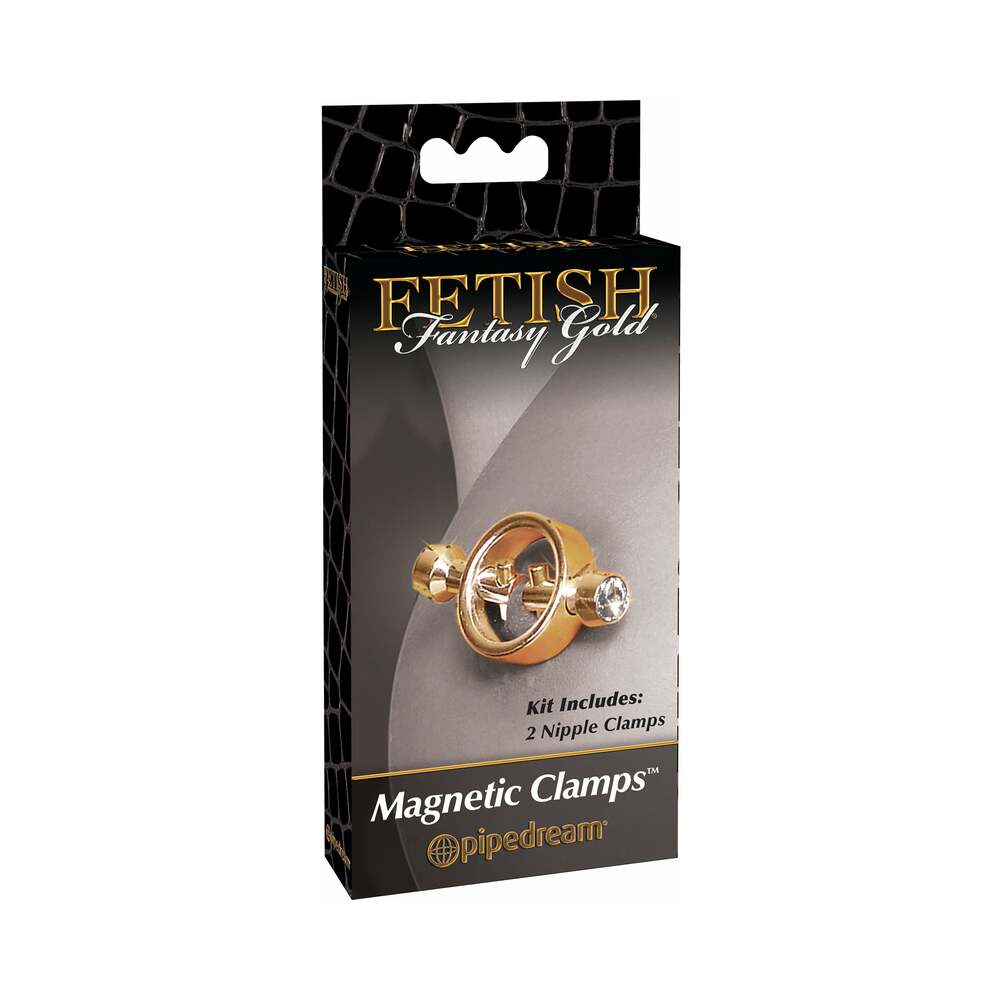 Pipedream - Fetish Fantasy Gold Magnetic Nipple Clamps Gold - Bondage & Fetish Toys - Metal