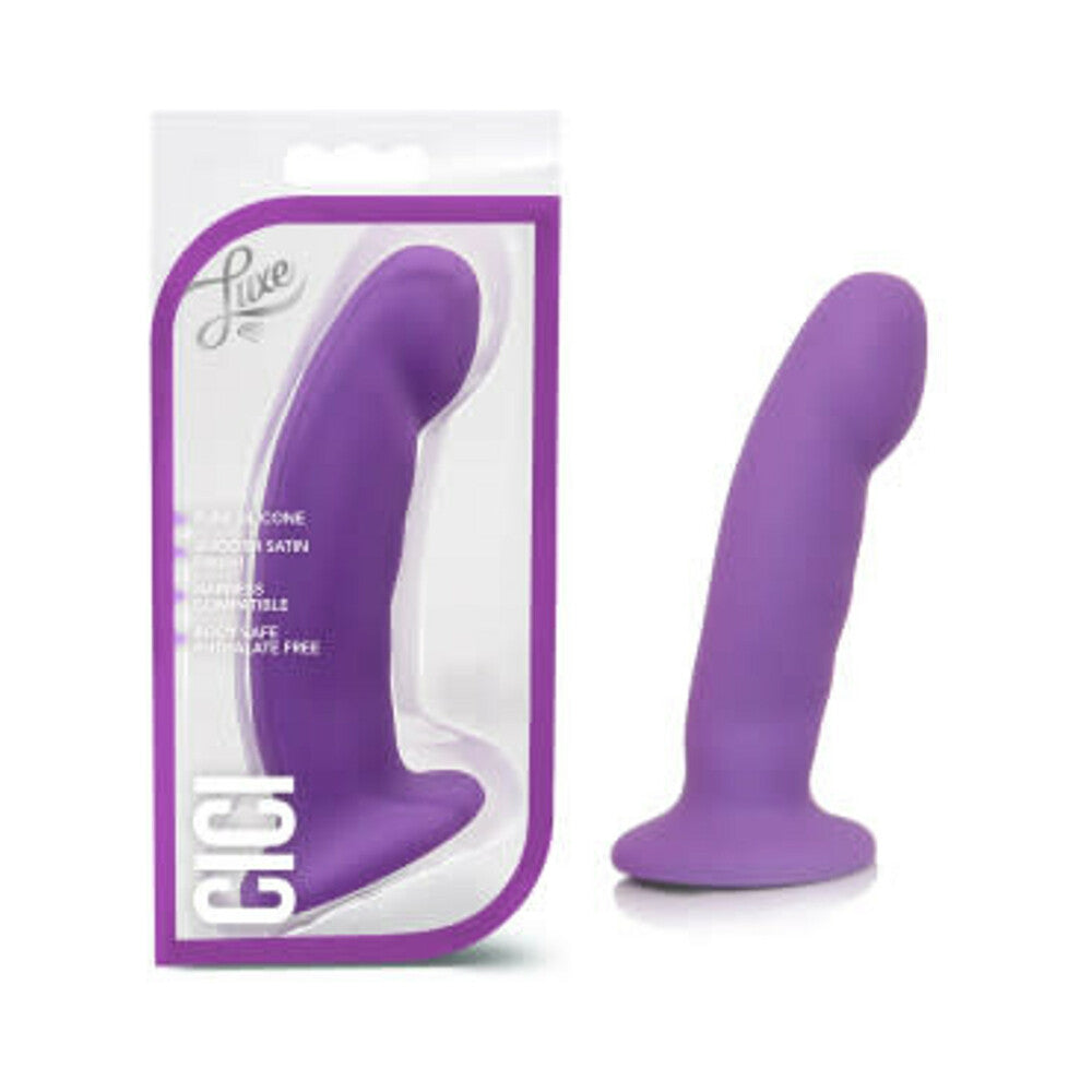 Blush - Luxe Cici 6.5 in. Curved Silicone Dildo Purple - Dildos - Silicone