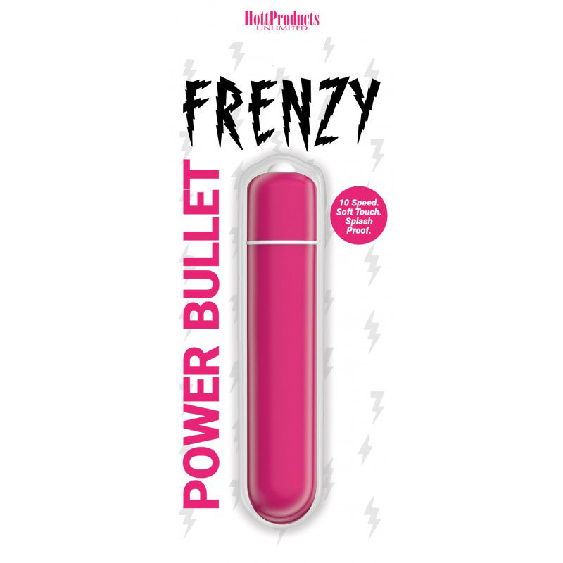 Hott Products - Frenzy - Power Bullet- Pink - 10 Speeds - Vibrators