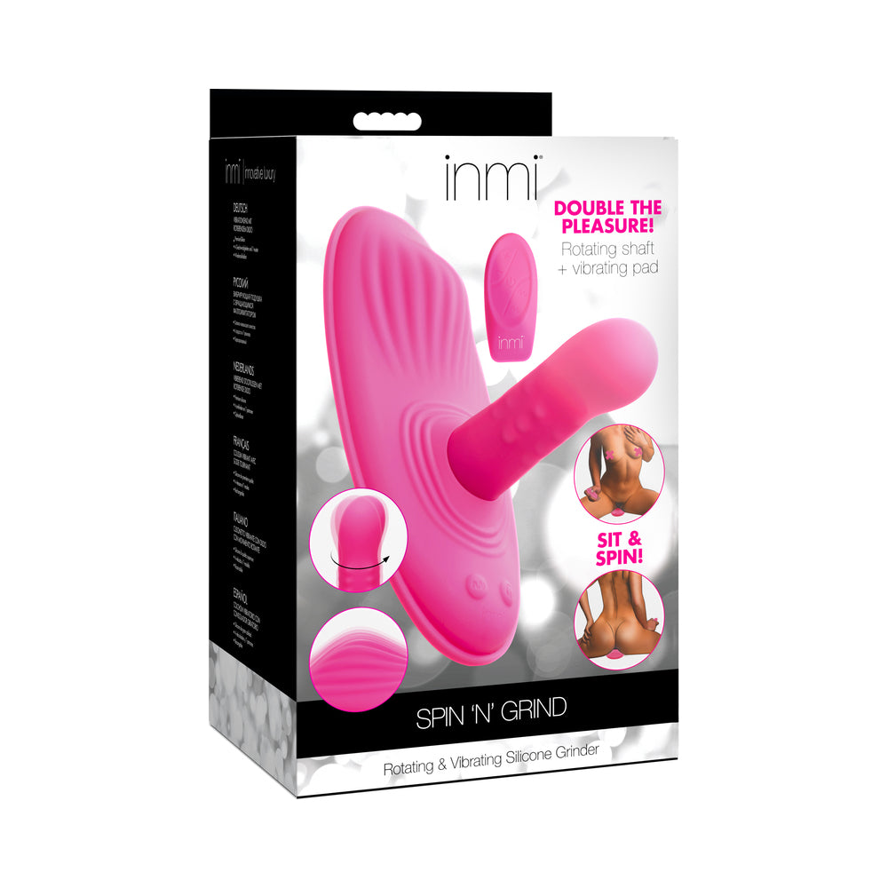 XR Brands - INMI Spin ''N'' Grind Rotating & Vibrating Silicone Grinder - Vibrators - Silicone