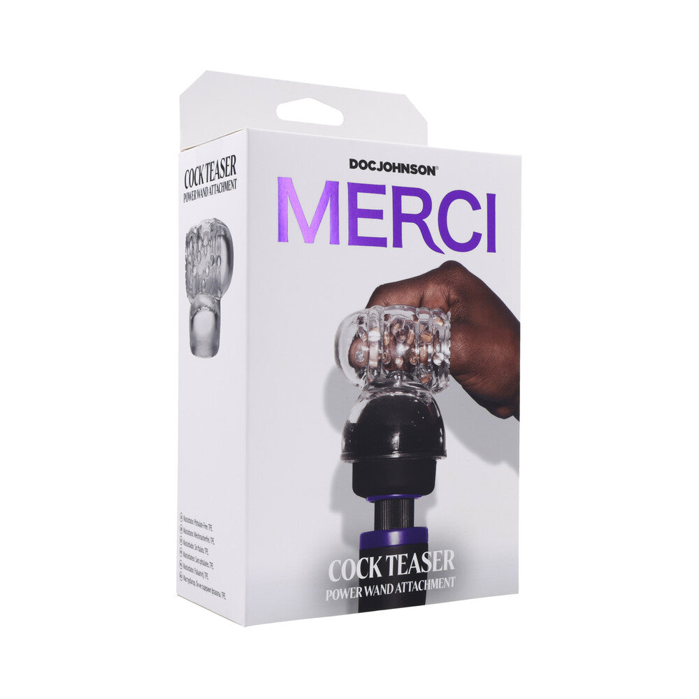 Doc Johnson - Merci Cock Teaser Wand Attachment - Masturbation Aids for Males - TPE/TPR/Elastomers