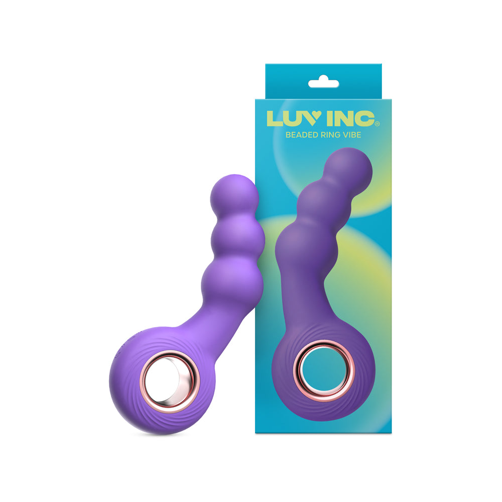 Luv Inc. - Luv Inc Br15: Beaded Ring Vibe Purple - Anal Toys & Stimulators - Silicone