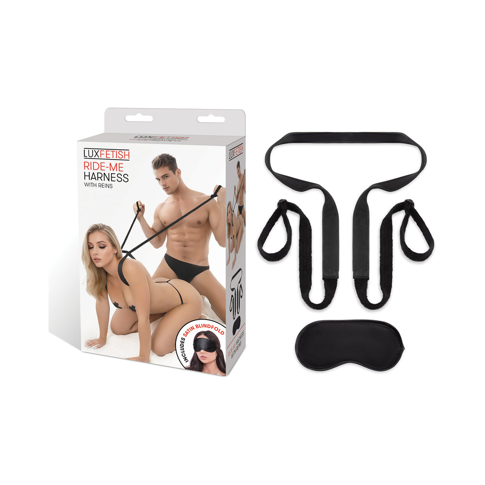 Electric Eel - Lux Fetish Ride-Me Harness with Reins - Couples