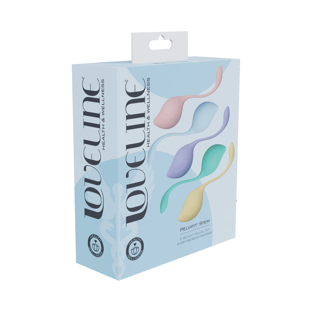 Shots - LoveLine PelviFit Stem Kegel Kit Multiweight Waterproof Multicolor - Sexual Wellness - Silicone