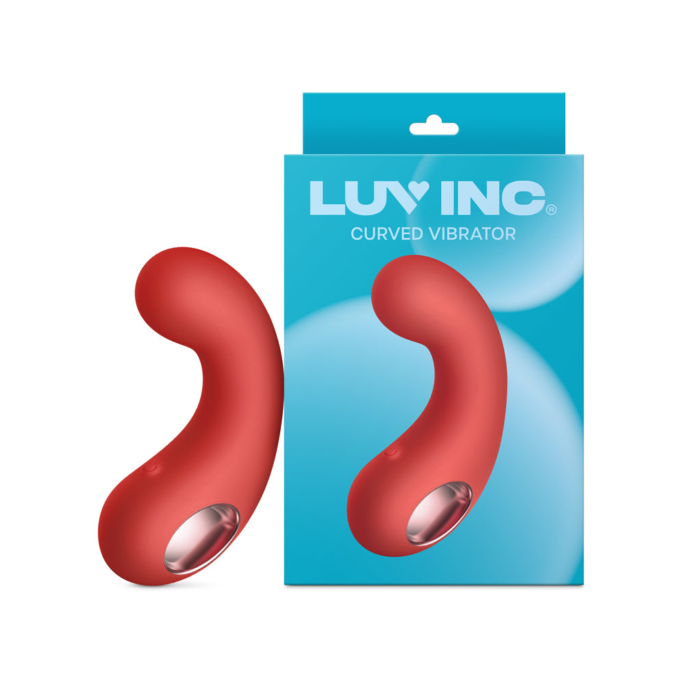 Luv Inc. - Luv Inc Cv77: Curved Vibrator Red - Vibrators - Silicone