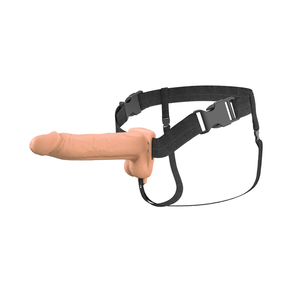 Pipedream - Fantasy X-Tensions Elite Vibrating Hollow Silicone Strap-On 8 in. Light - General