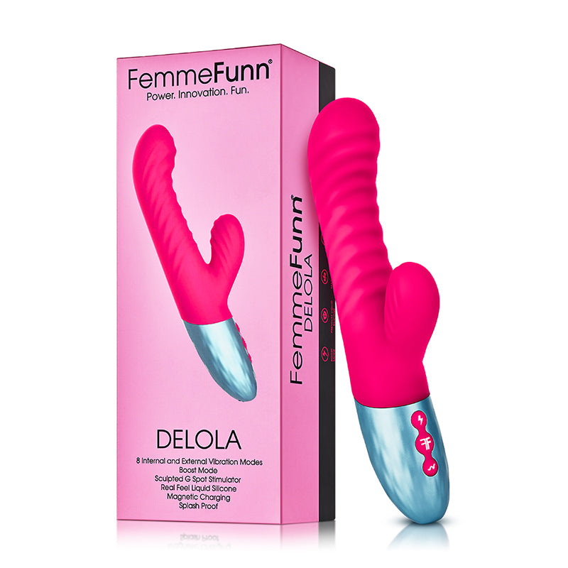 FemmeFunn - FemmeFunn Delola Rechargeable Silicone Dual Stimulation G-Spot Vibrator Pink - Vibrators - Silicone