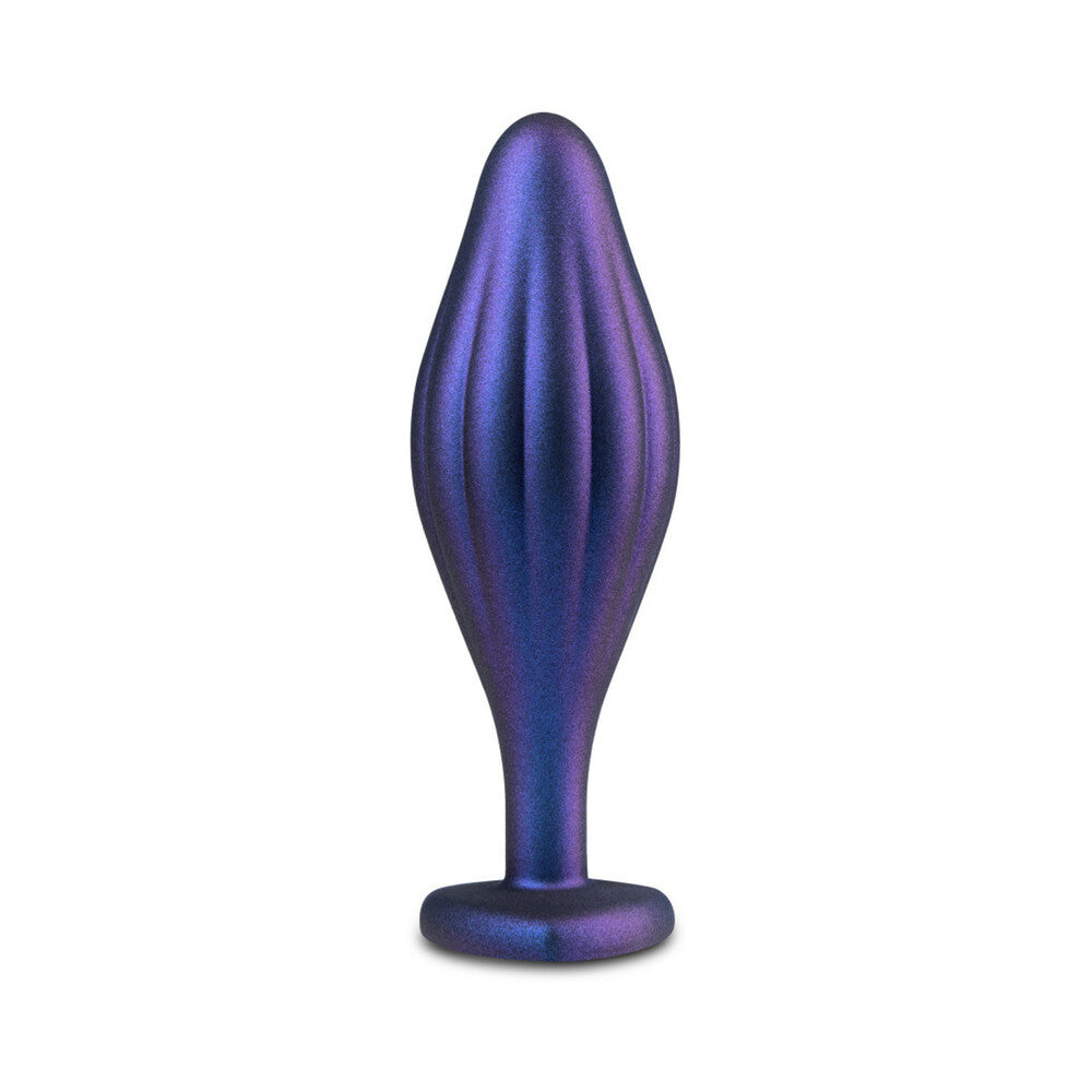 Blush - Anal Adventures Matrix Silicone Wavy Bling Plug Sapphire - Anal Toys & Stimulators - Silicone