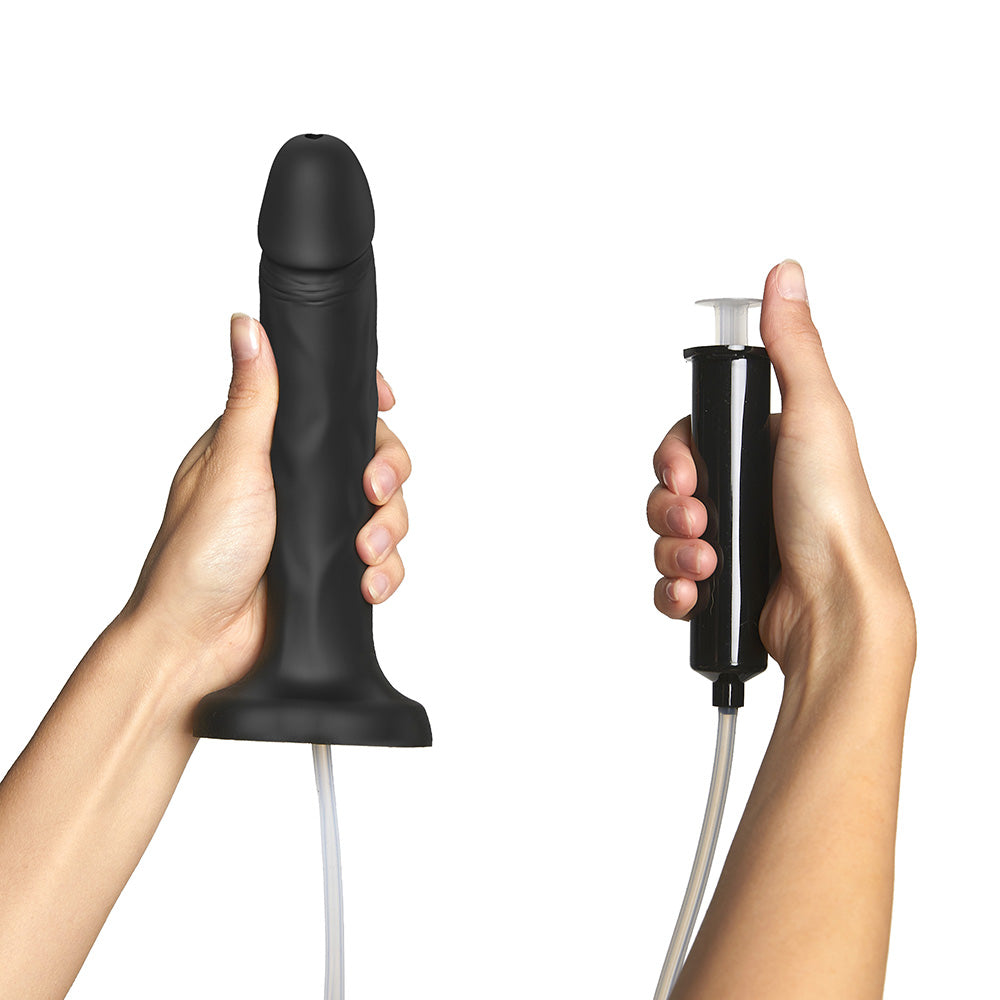 Lovely Planet - Strap-On-Me Squirting Cum Realistic Dildo Large Black - Dildos