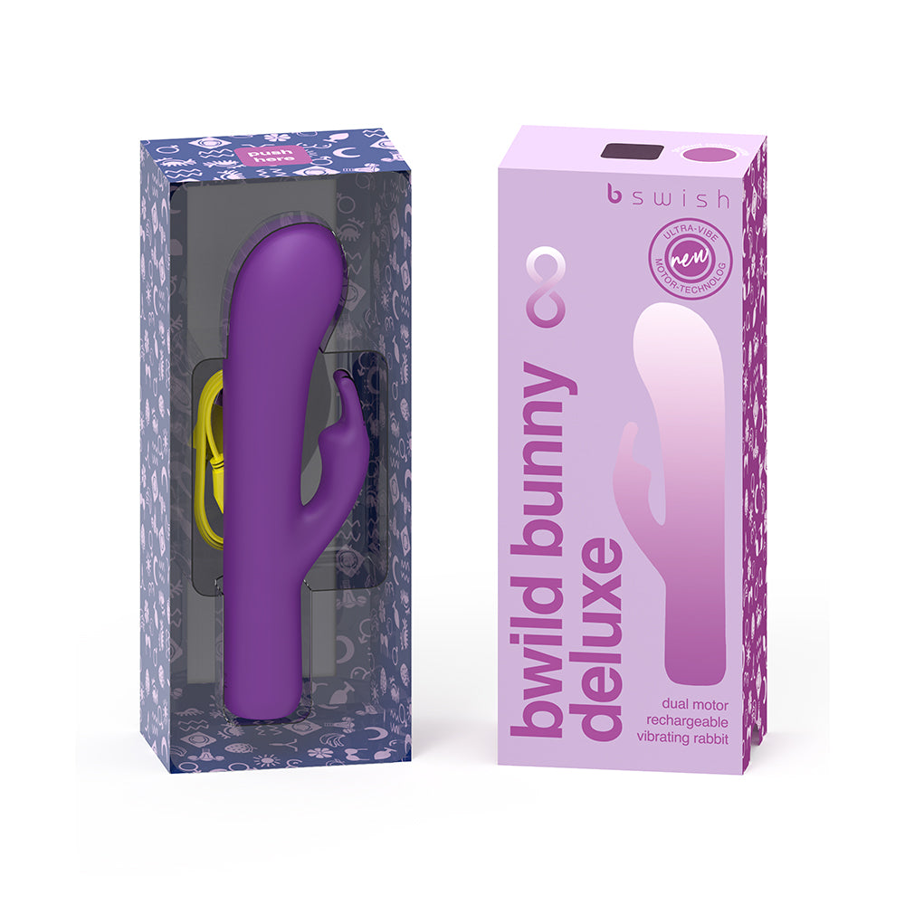 B Swish - B Swish Bwild Bunny Infinite Deluxe Purple - Vibrators - Silicone