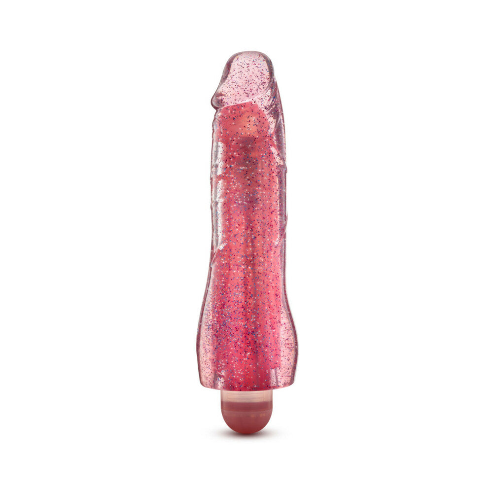 Blush - Glow Dicks Molly Color Changing 8 in. Vibrating Dildo Glitter Pink - Vibrators - TPE/TPR/Elastomers