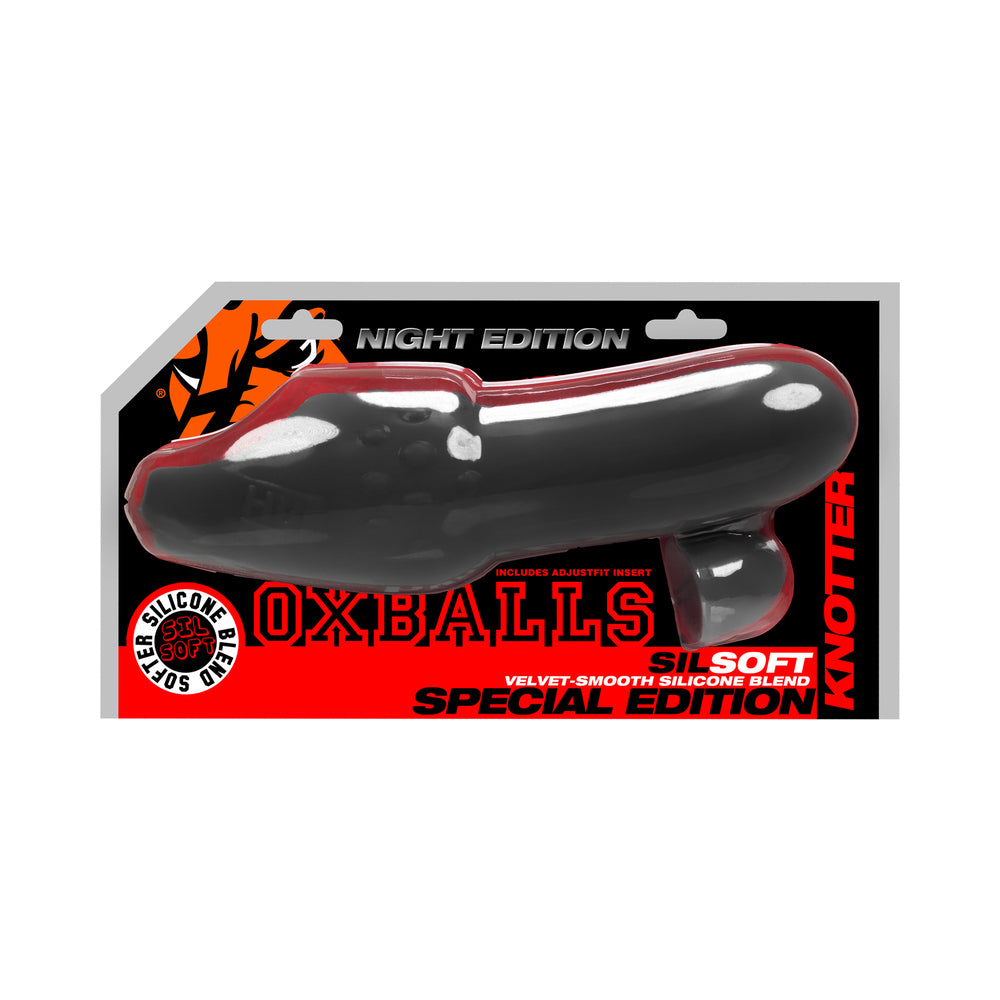 Oxballs - Oxballs Knotter Velvety Swelled Adjust-Fit Sheath Special Edition Night - Bondage & Fetish Toys - Silicone