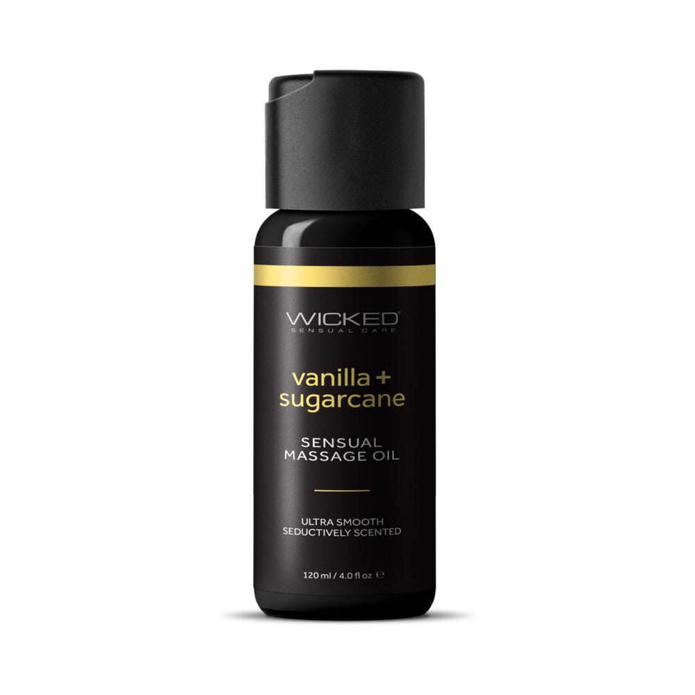 Wicked - Wicked Vanilla and Sugarcane Massage Oil 4 oz. - Lubricants, Creams & Glides - Liquid
