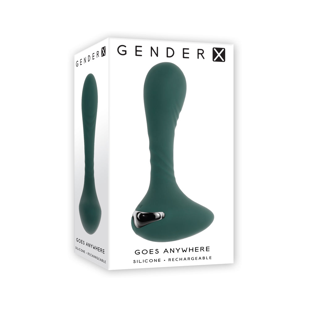 Gender X - Gender X You Gotta Stick It Rechargeable Vibrating Anal Plug Silicone Teal - Anal Toys & Stimulators - Silicone