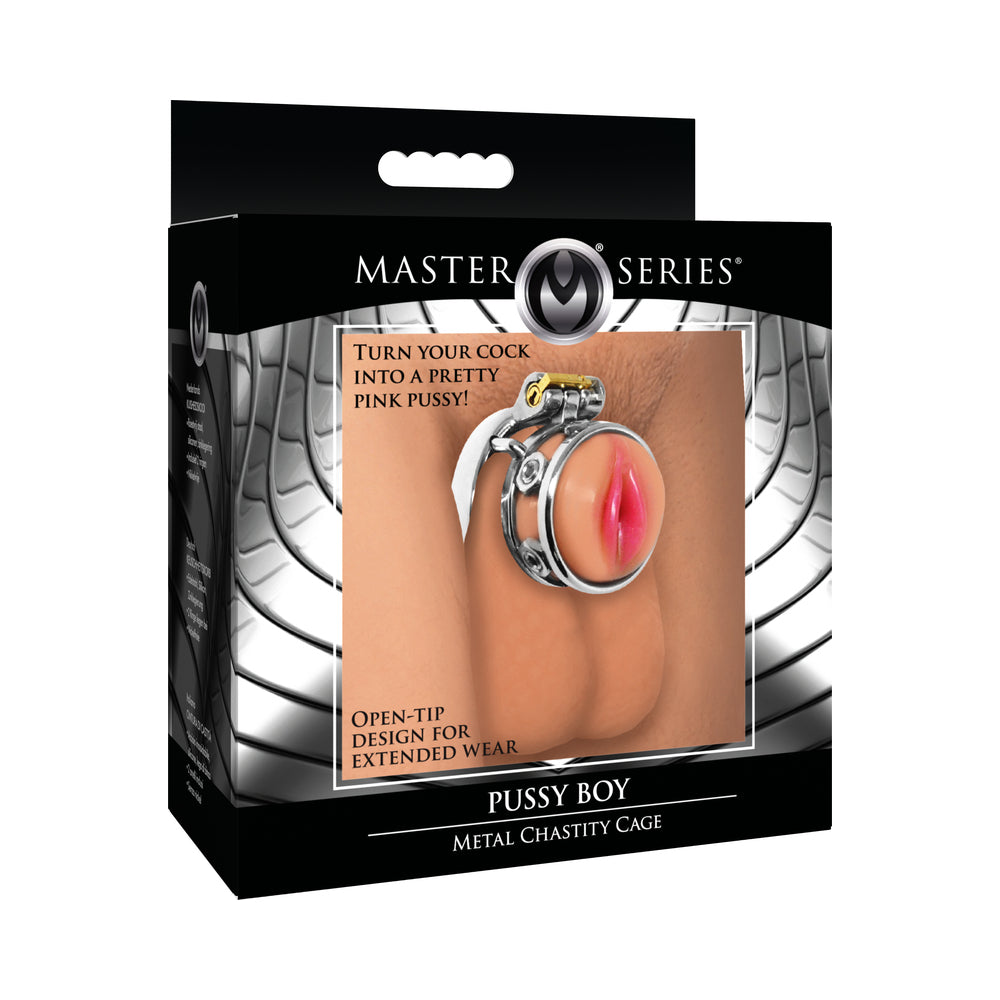 XR Brands - Master Series Pussy Boy Metal Chastity Cage - Bondage & Fetish Toys