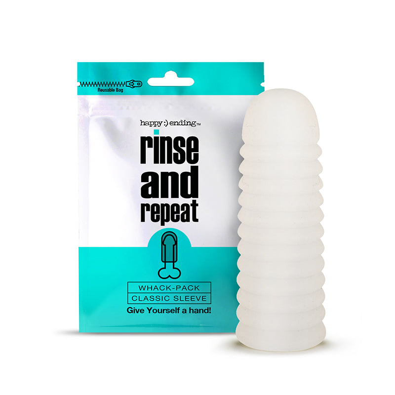 Global Novelties - Happy Ending Rinse And Repeat Whack Pack - Sleeve - Masturbation Aids for Males - TPE/TPR/Elastomers