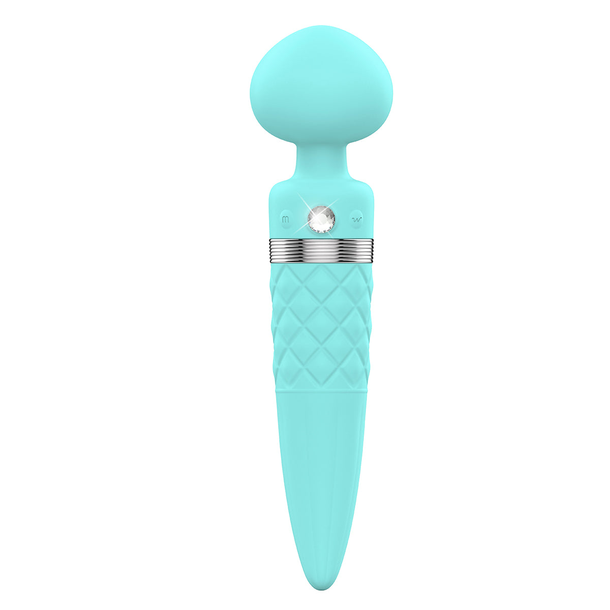 BMS Pillow Talk Sultry Dual-Ended Warming Massager Wand Teal