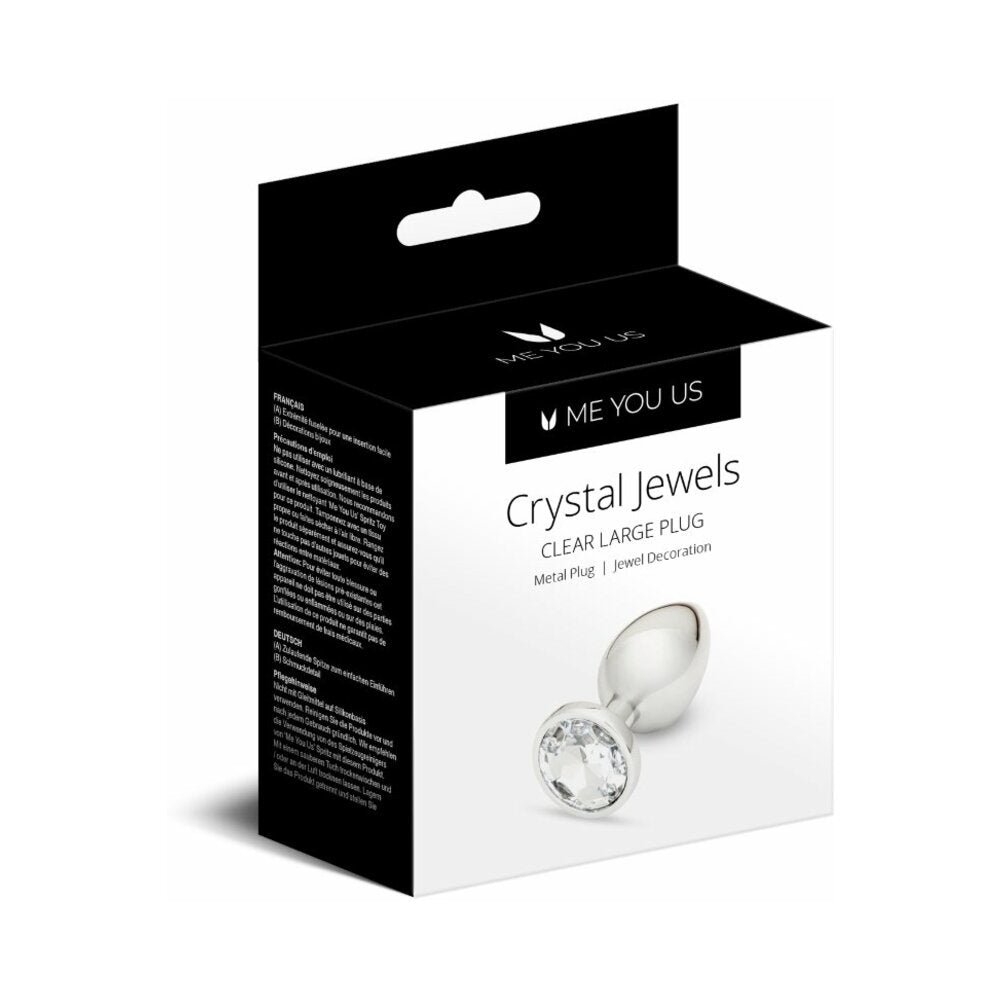 Me You Us - Me You Us Crystal Jewels Metal Plug Clear Large - Anal Toys & Stimulators - Metal